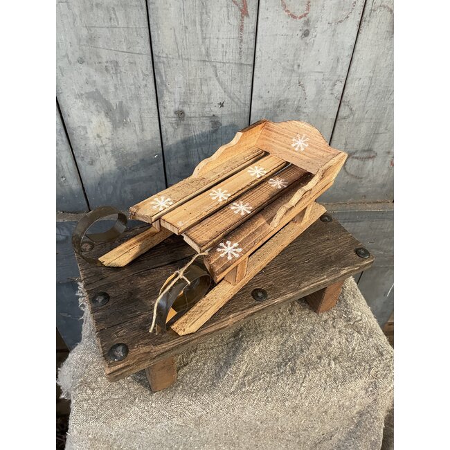 # Slee hout 34 x 14 x 11cm bruin