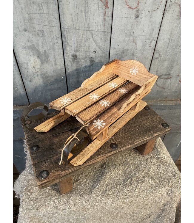 ### Slee hout 34 x 14 x 11cm bruin