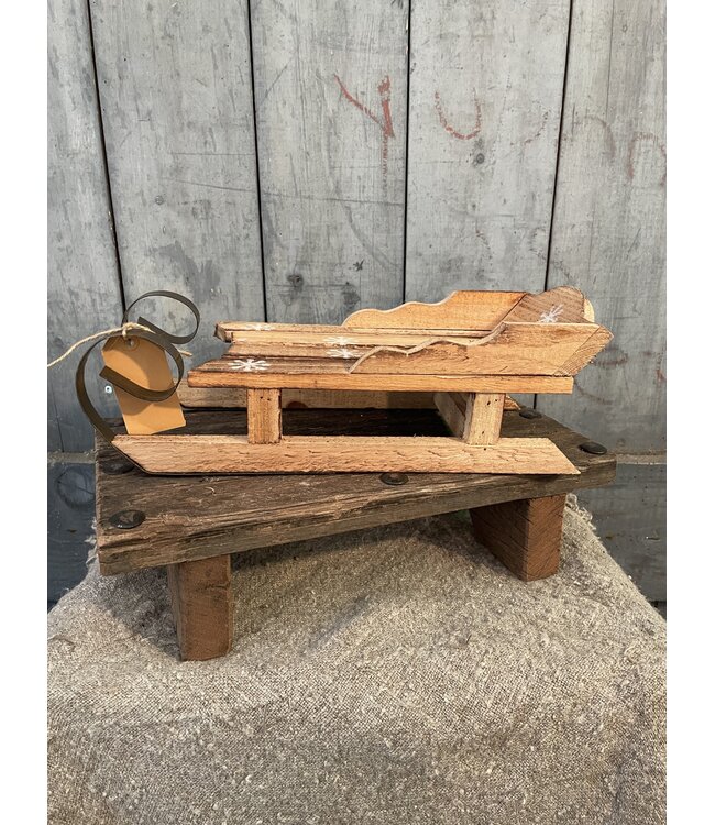 ### Slee hout 34 x 14 x 11cm bruin
