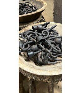 Metalen hanger windlicht kaars - per stuk