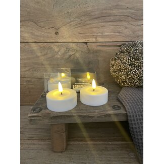 # Set van 2 waxine led - wit - 6,5 x 2,5 - excl. 2AAA batterijen