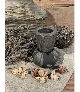 Still ## wordt niet verzonden - 43621 - Zwart/grijze vaas "Fan" 14 cm - M - Earth