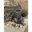 Still # 43621 - Zwart/grijze vaas "Fan" 14 cm - M - Earth