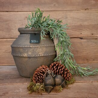 Still wordt niet verzonden - 3404 - Gouden bloempot "Rib" - M - Gold