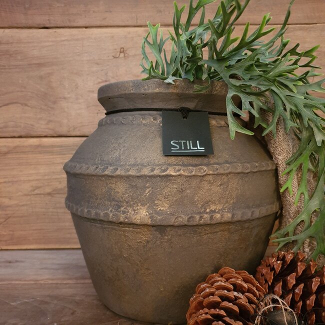 Still 3404 - Gouden bloempot "Rib" - M - Gold