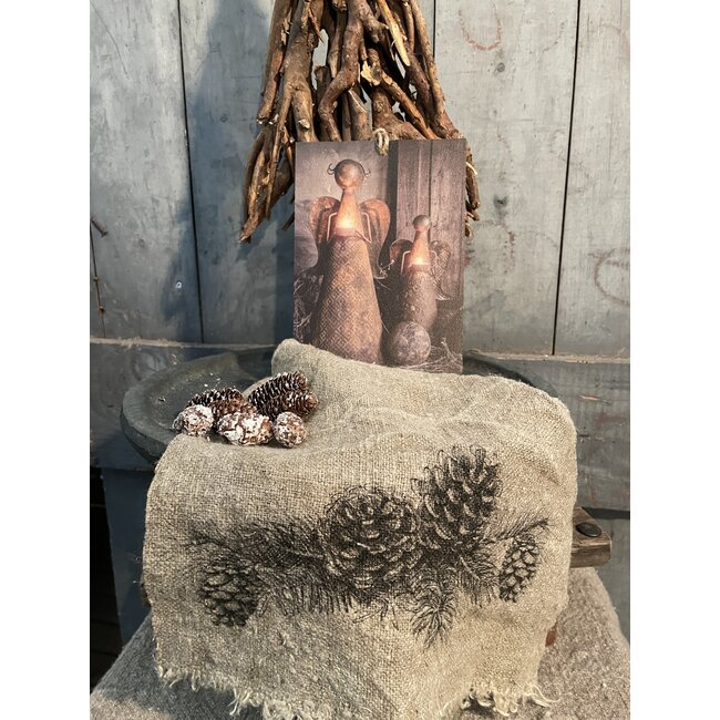 # Shabby doek Dennenappels - 30 x 45 cm