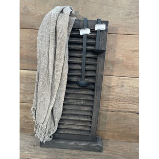 louvreluik op voet - grijs - L - 40 x 8 x 75 cm