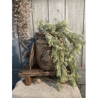1# Mix - houten pot met deksel - ca. 21 x 21 x 32 cm