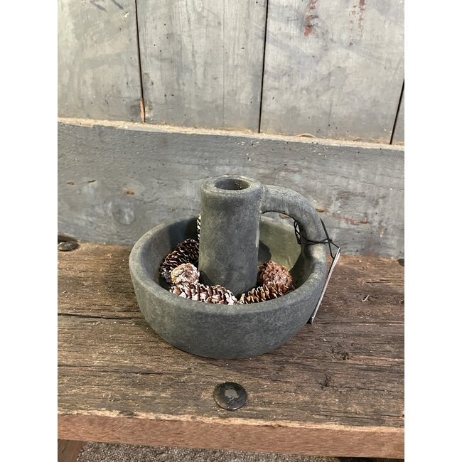 ## wordt niet verzonden - Dinnercandleholder with Ear Majestic Vintage D.14 H.10