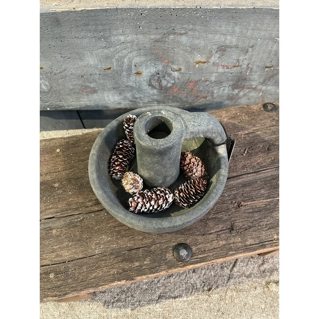 ## wordt niet verzonden - Dinnercandleholder with Ear Majestic Vintage D.14 H.10