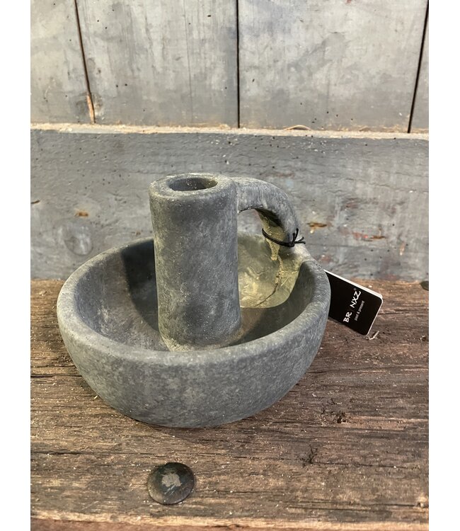 ### wordt niet verzonden - Dinnercandleholder with Ear Majestic Vintage D.14 H.10
