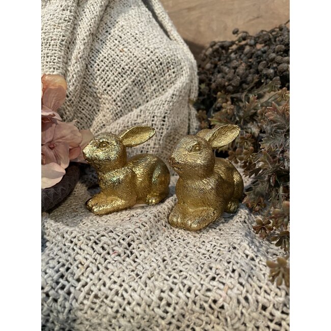 # Gouden konijn 8X4X8CM - per stuk