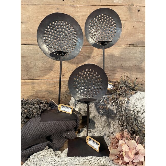 # Metalen kandelaar "spoon" M - 17 x 14 x 43 cm