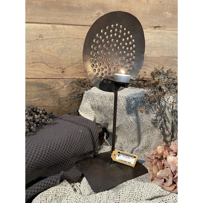 # Metalen kandelaar "spoon" M - 17 x 14 x 43 cm