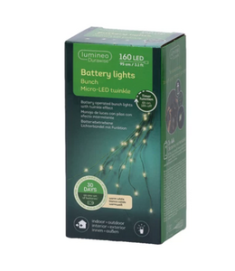 Micro LED Durawise bunch lights 8  functie twinkel effect BO buiten  L95cm - groen/warm wit