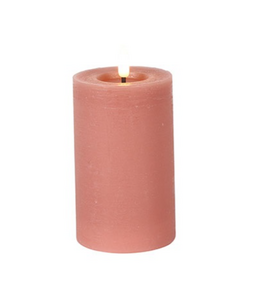 # Stompkaars rustiek Ø7,5CM LED ro Lyon M roze-L7,5B7,5H12,5CM