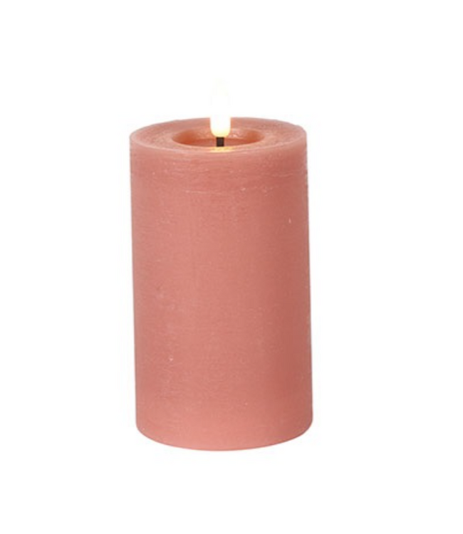 # Stompkaars rustiek Ø7,5CM LED ro Lyon M roze-L7,5B7,5H12,5CM