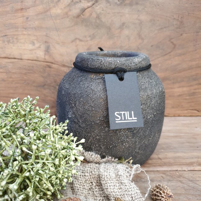 Still # 3295 - Goud/zwarte vaas 12 cm - L - GOG