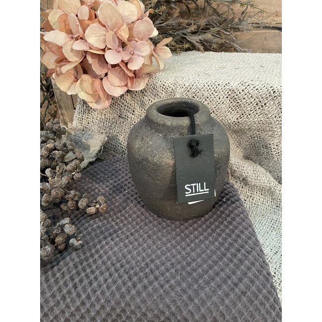 Still # 3455 - Vaas goud/melee aardewerk ca. 9 x 9 cm - serie "Gold"