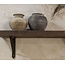 # I174 - Robuuste wandplank oud hout incl. 2 smeedijzeren planksteunen - 80 x 20 x 4 cm