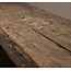 # I174 - Robuuste wandplank oud hout incl. 2 smeedijzeren planksteunen - 80 x 20 x 4 cm