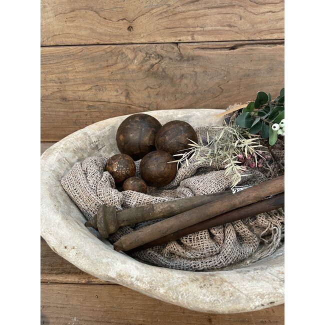 Metalen decobollen set - 5 stuks - bal