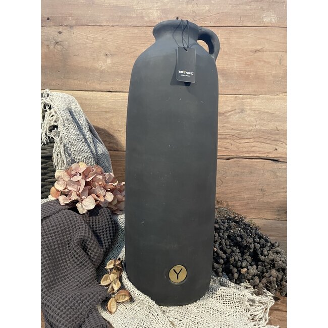 Afgeprijsde artikelen verzending eigen risico # Antraciet kruik met een oor 48 cm - L - ancient soil