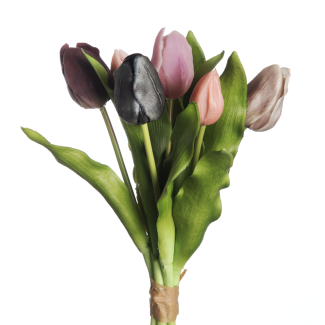# Real Touch Tulip Bundle x7 L31cm Mix Mauve