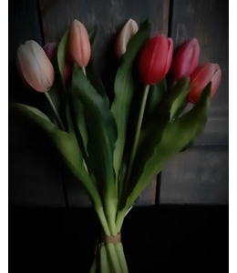 # 87017 37 tulp classic mix pink red 7 stelen - 47 cm