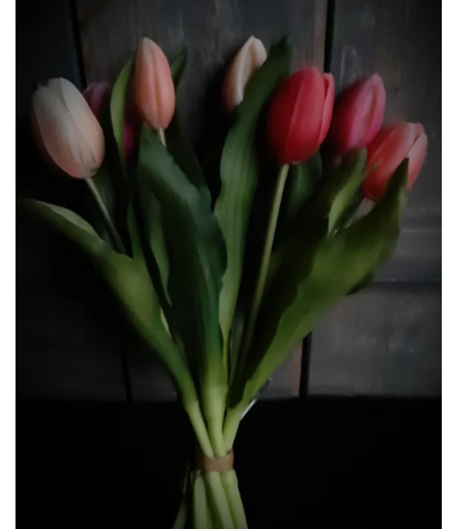 # 87017 37 tulp classic mix pink red 7 stelen - 47 cm
