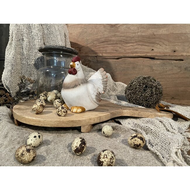 # Ronde snijplank van mangohout 45 cm