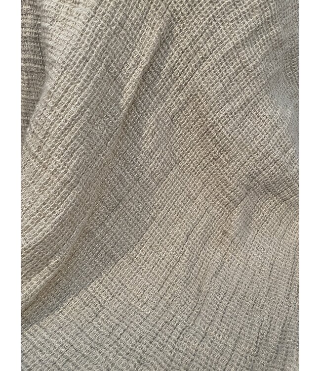 Naturel sier wafel linnen doek - 60 x 60 cm