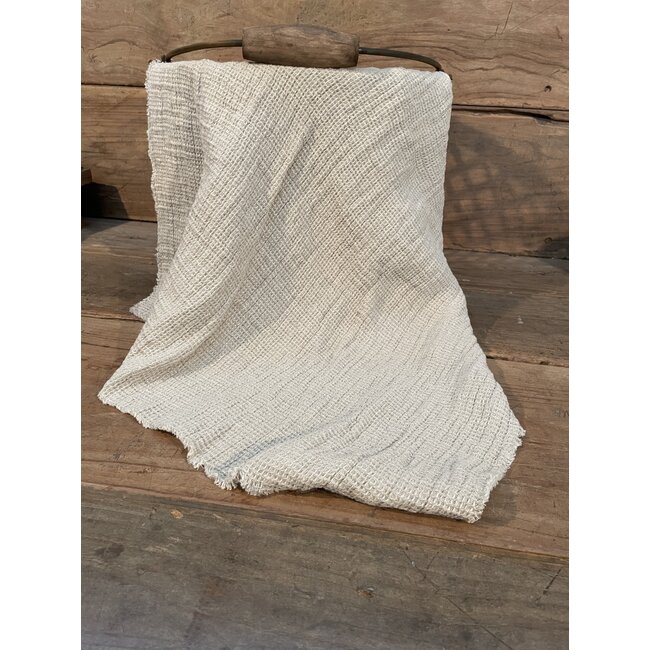 # Naturel sier wafel linnen doek - 60 x 60 cm