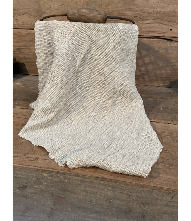 Naturel sier wafel linnen doek - 60 x 60 cm