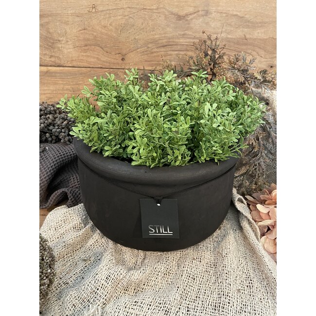 Still 3168 - Zwarte bak - aardewerk  Ca. 34 D x 16 H cm - Black Series