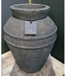 Still @ 3225 - Grijs/gouden bloempot "Rib" 42 cm - GOG