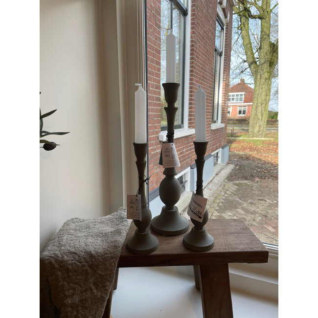 Countryfield # Kandelaar ro Adora L leger groen-L9,5B9,5H33CM