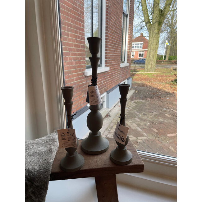 Countryfield # Kandelaar ro Adora L leger groen-L9,5B9,5H33CM