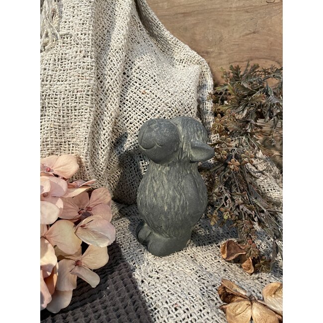 # Grijze schotse hooglander - kleinste - per stuk - 8x8 x 14 cm - majestic vintage