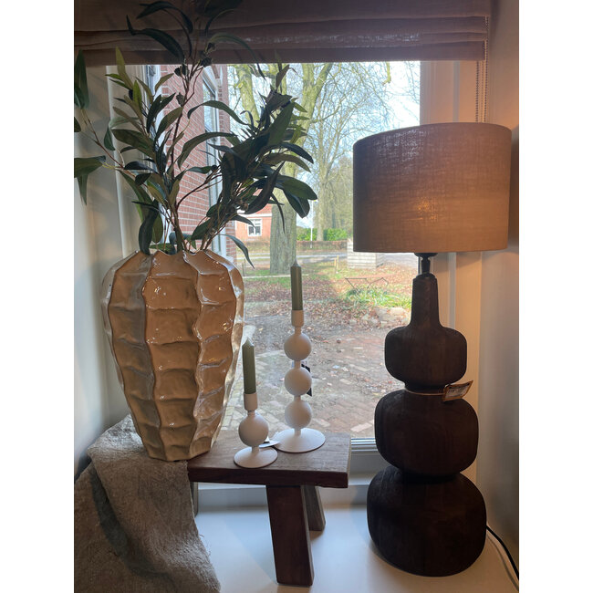 Countryfield Kandelaar 3x bol ro Rana L wit-L10B10H25CM