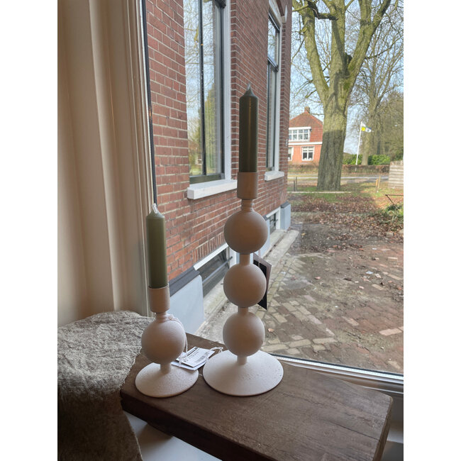 Countryfield Kandelaar 3x bol ro Rana L wit-L10B10H25CM