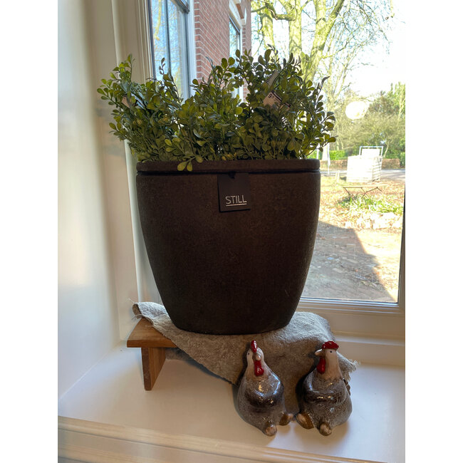 Still # wordt niet verzonden - 48065 - Oval Line M Dark Brown - 	Ca. 35 B x 20 D x 35 H cm