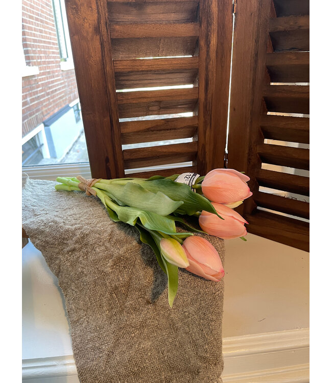 Real Touch Tulip Bundle x5 L31cm L.Pink