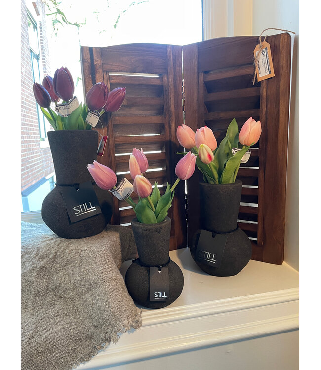 Real Touch Tulip Bundle x5 L31cm L.Pink