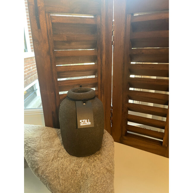 Still 48055 - Small Bottle High Dark Brown - 	Ca. 9 D x 15 H cm