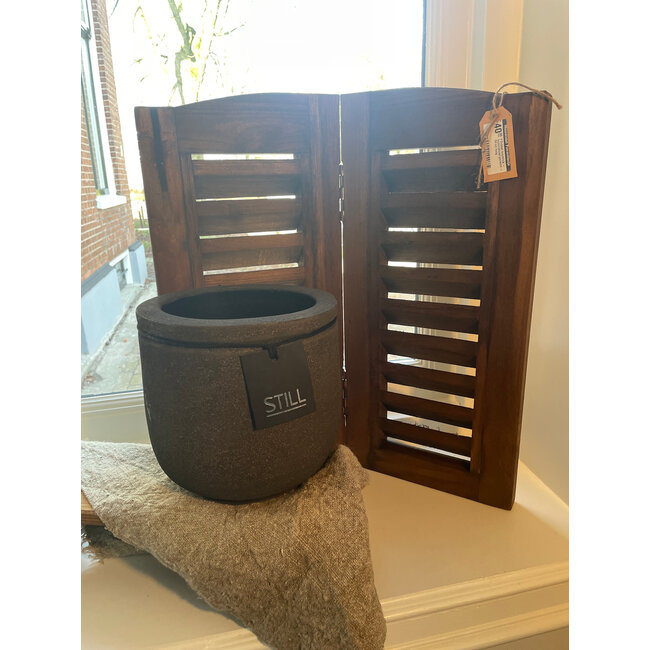 Still # 48061 - Planter Line M Dark Brown - 19 x 18 cm