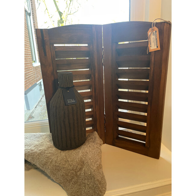 Still # 48017 - Bottle Line S Dark Brown - Ca. 12 L x 12 B x 24 H cm