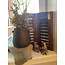 # Bloempot met oren- aardewerk - Majestic Brown - 22 x 22 cm