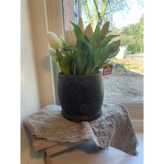 # Planter Large Basalt D.18x H16 - per stuk - kleinste