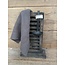 # Louvreluik op voet - hout - grijs - 24 x 8 x 40 cm